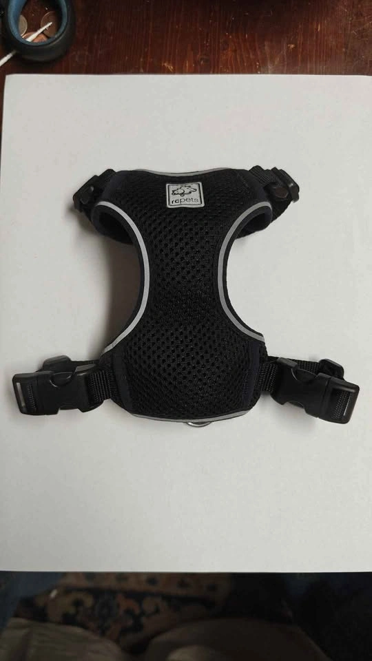 RC Pets black S/P dog or cat harness and 6 foot leash set - photo 2