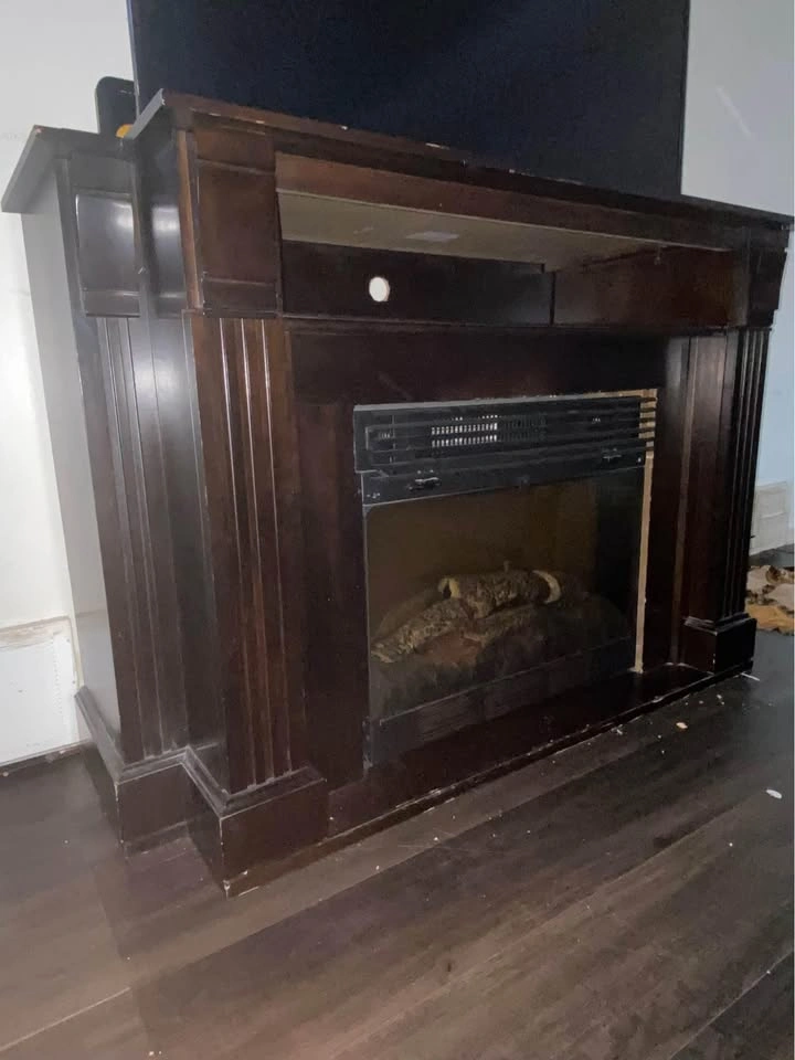 Electric Fireplace with Storage