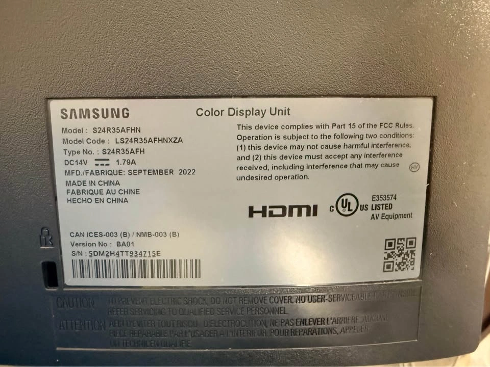 Samsung 24" LED Monitor LS24R35AFHNXZA - photo 2