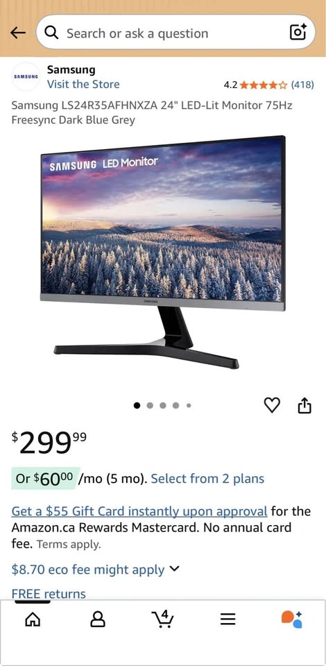 Samsung 24" LED Monitor LS24R35AFHNXZA - photo 4