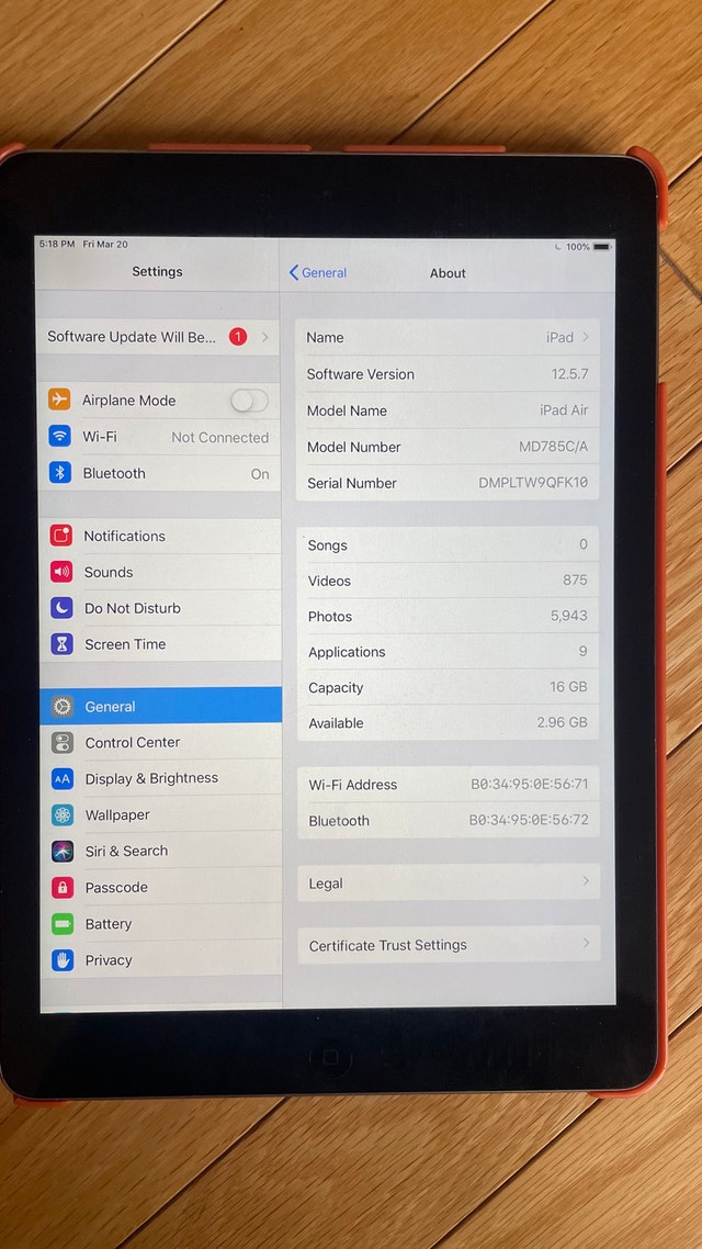 iPad Air Series 1 - MD785C/A - photo 3