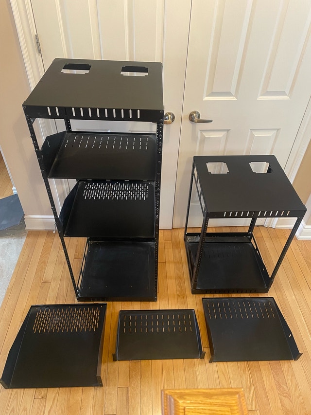 Media, Audio, Video AV Equipment Racks with Shelves