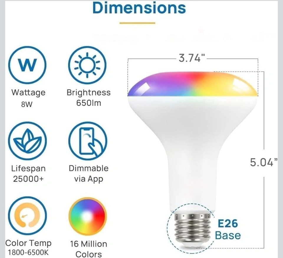 60W BR30 Smart Light Bulbs - photo 2
