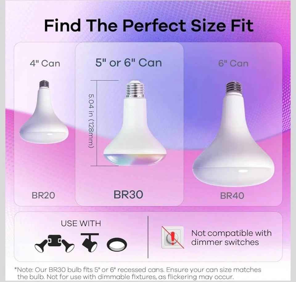 60W BR30 Smart Light Bulbs - photo 3