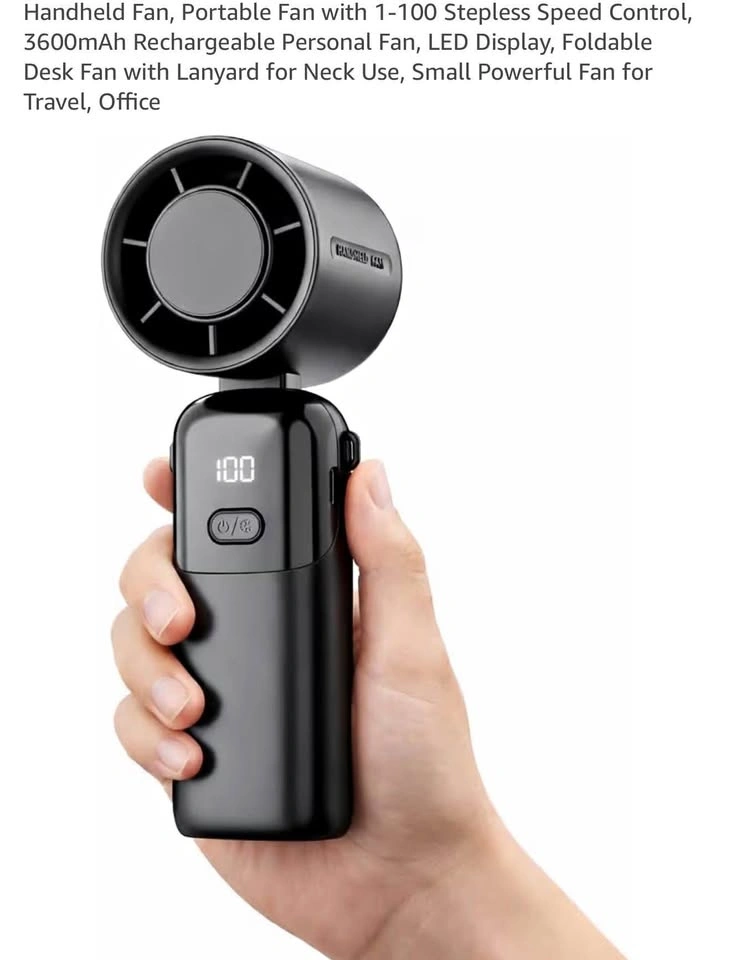 3600mAh Rechargeable Handheld Fan