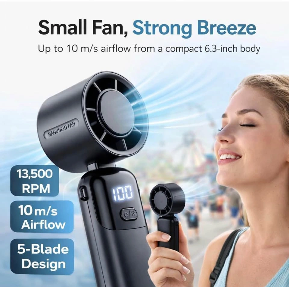 3600mAh Rechargeable Handheld Fan - photo 5