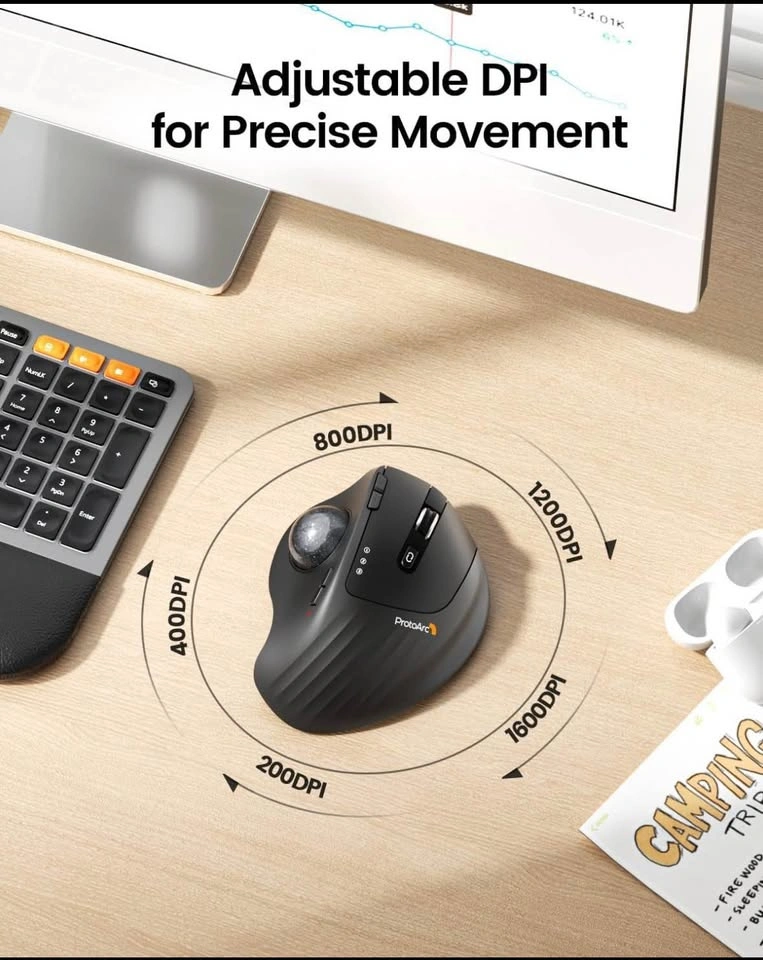 🌱 ProtoArc Wireless Trackball Mouse, EM01 NL - photo 5