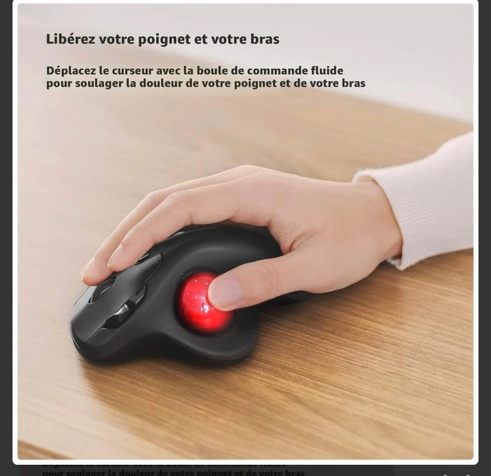 🌱 Nulea M501 Wireless Rechargeable Trackball Mouse, 3 Modes (BT) - photo 4