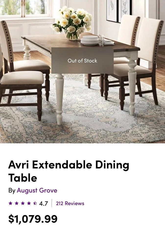 Extendable Dining Table with Leaf