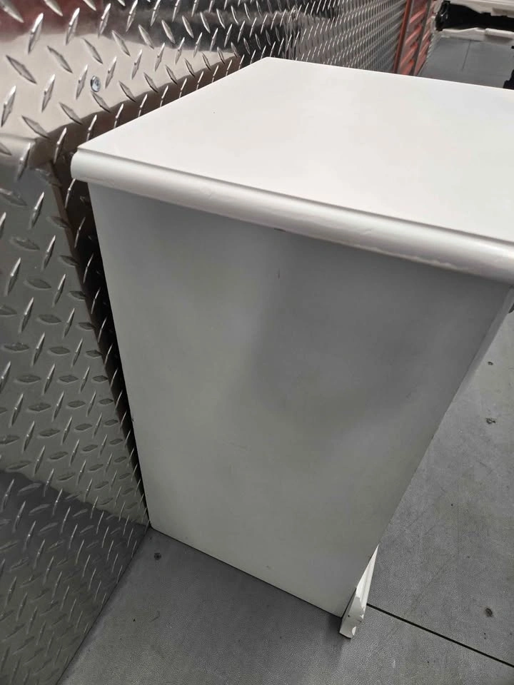 White Nightstand w 2 Drawers & Open Shelf - photo 5