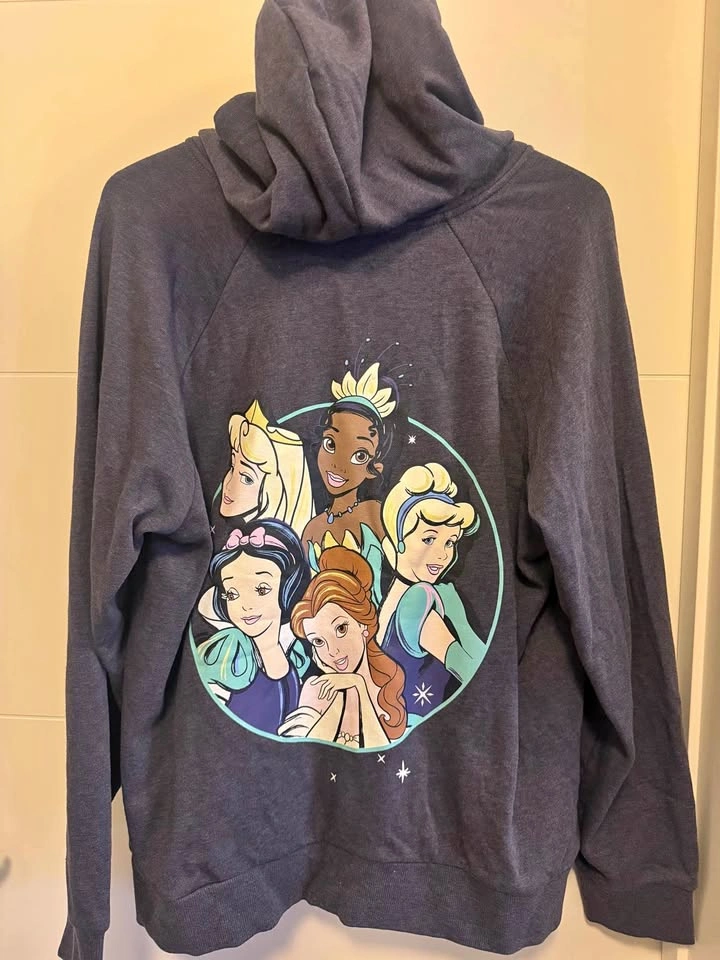 Torrid Disney Princess Dark Slate Grey Fleece Hoodie Size 1 (14-