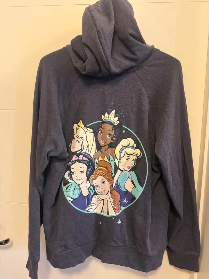 Torrid Disney Princess Dark Slate Grey Fleece Hoodie Size 1 (14- - photo 3