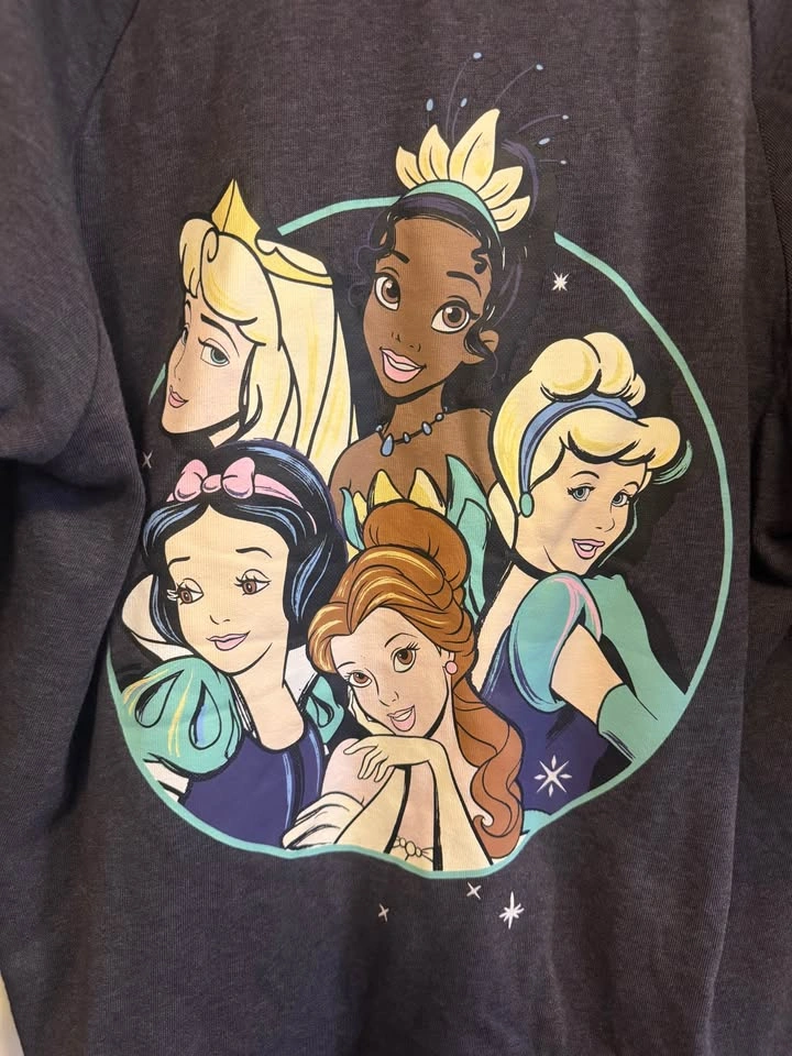 Torrid Disney Princess Dark Slate Grey Fleece Hoodie Size 1 (14- - photo 4