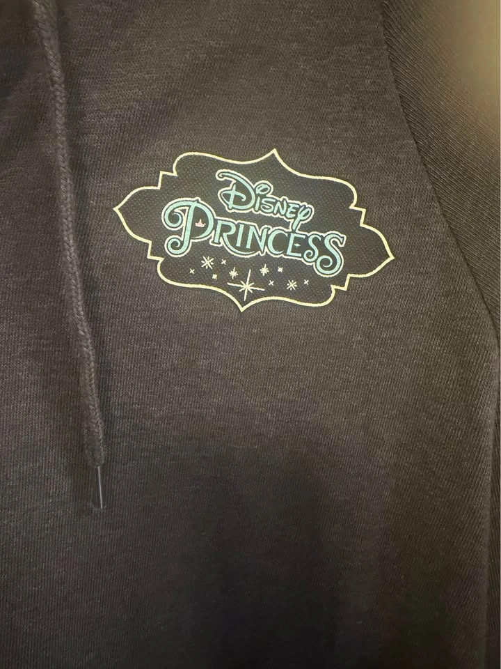 Torrid Disney Princess Dark Slate Grey Fleece Hoodie Size 1 (14- - photo 5