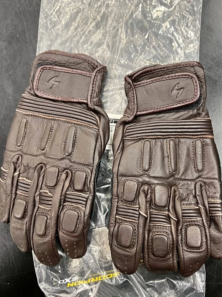Scorpion Bixby Leather Motorcycle Gloves - Medium