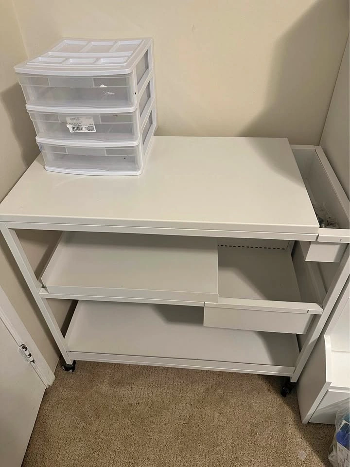 IKEA TROTTEN White Utility Cart with wheels