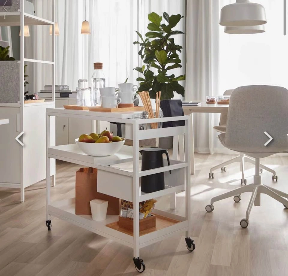IKEA TROTTEN White Utility Cart with wheels - photo 4
