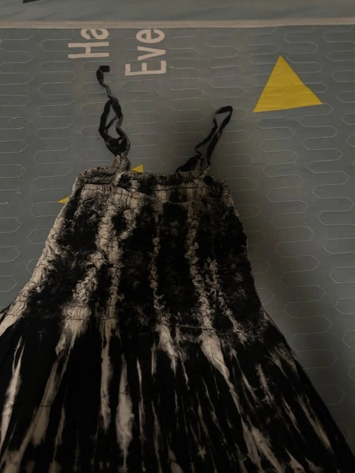 Black Tie-Dye Maxi Dress 🌊 - photo 2