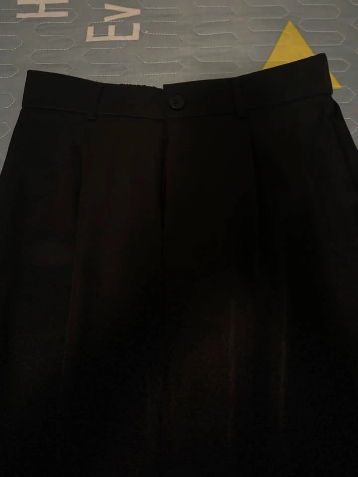 Black Wide-Leg Dress Pants – High Waist - photo 2