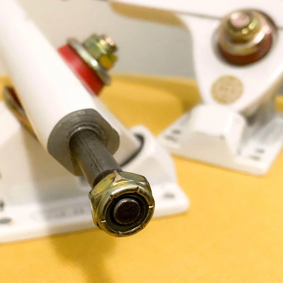 Caliber II 158mm (9") 50° Longboard Trucks (White & Gold) - photo 2