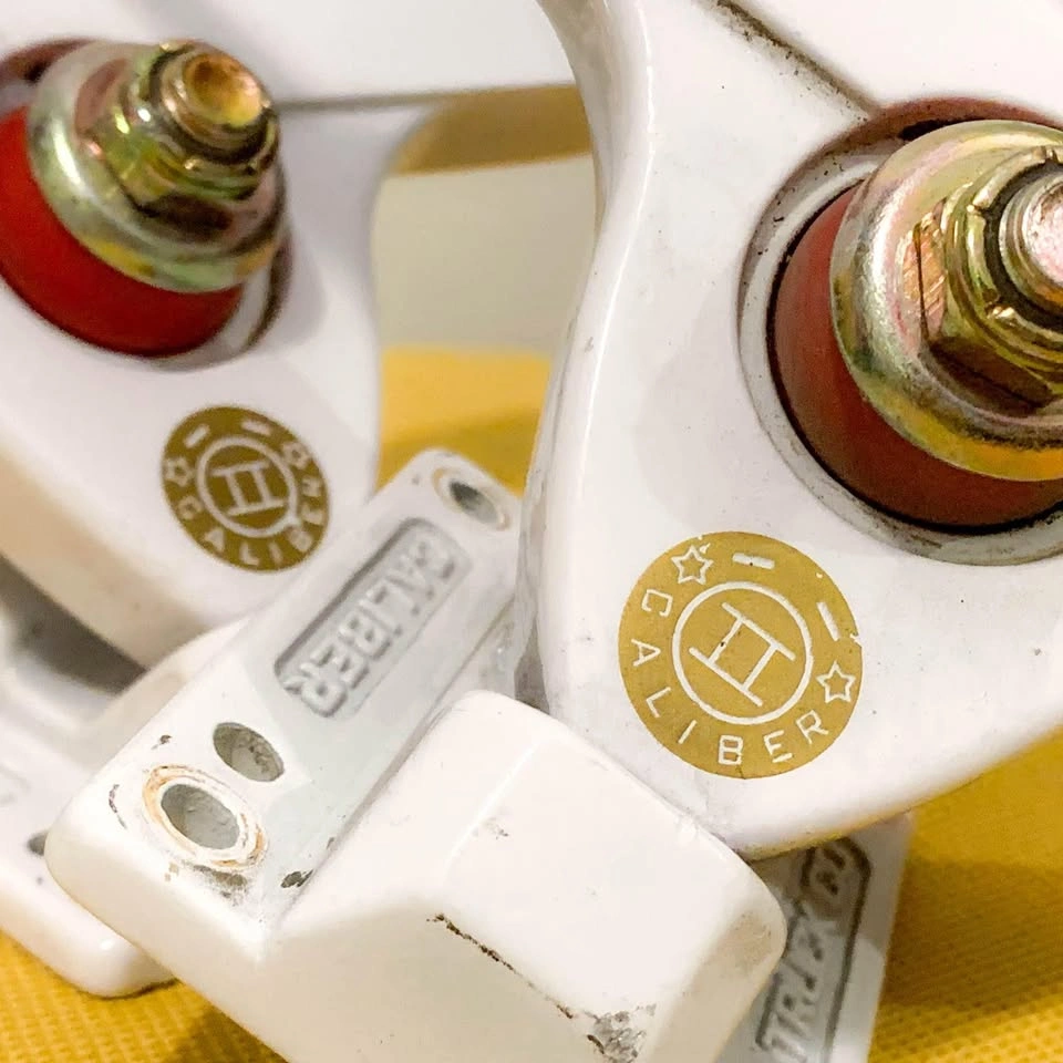 Caliber II 158mm (9") 50° Longboard Trucks (White & Gold) - photo 4