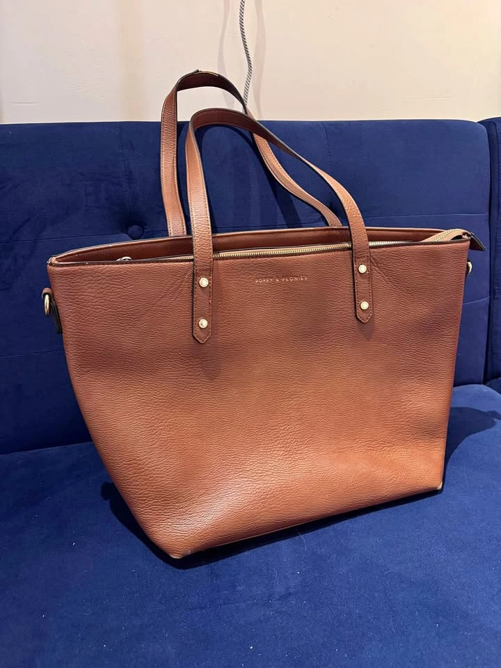 Poppy & Peonies Caramel Bag