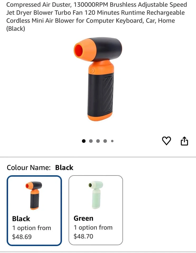 (New) 130,000RPM Compressed Air Duster