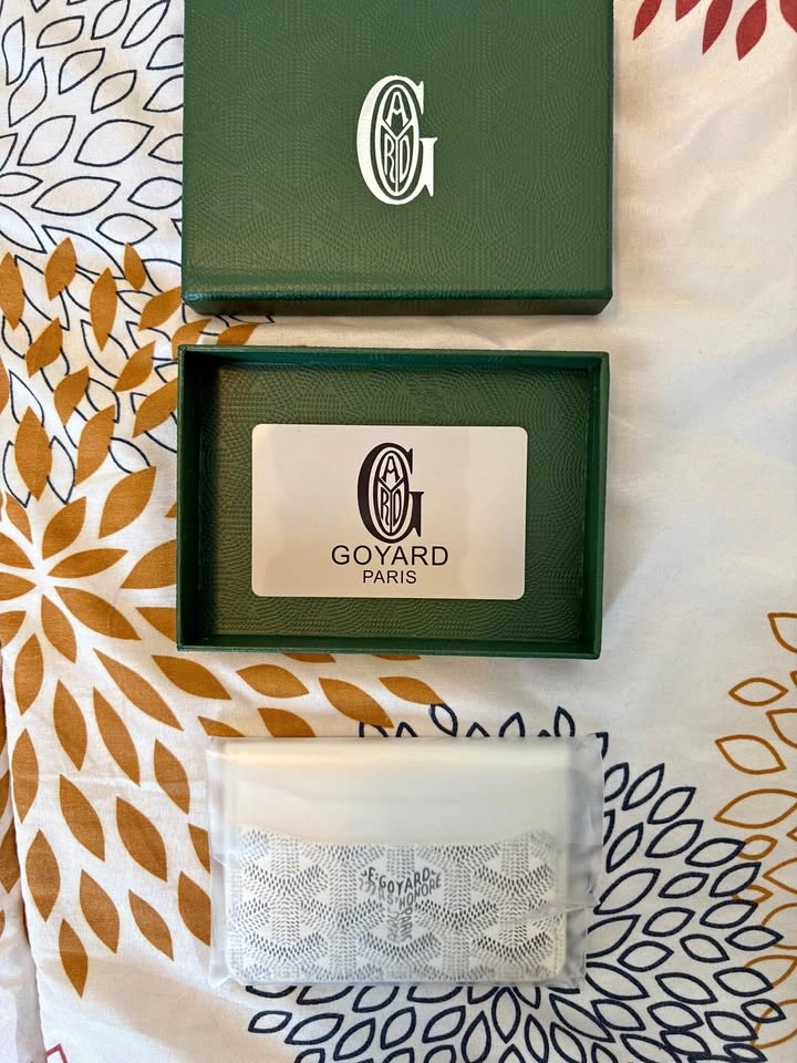 Goyard White Card Holder Wallet