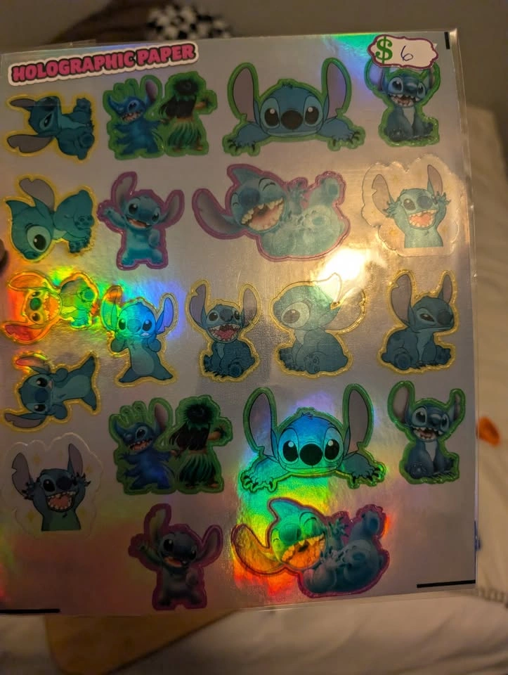 Waterproof Stitch Stickers | Holographic Vinyl Decal Sheets - photo 4