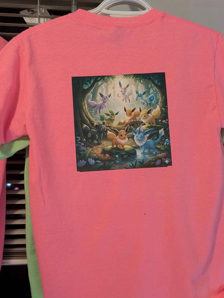 Kids Eeveelution Double-Sided Tee - All Eevee Evolutions Shirt - photo 3