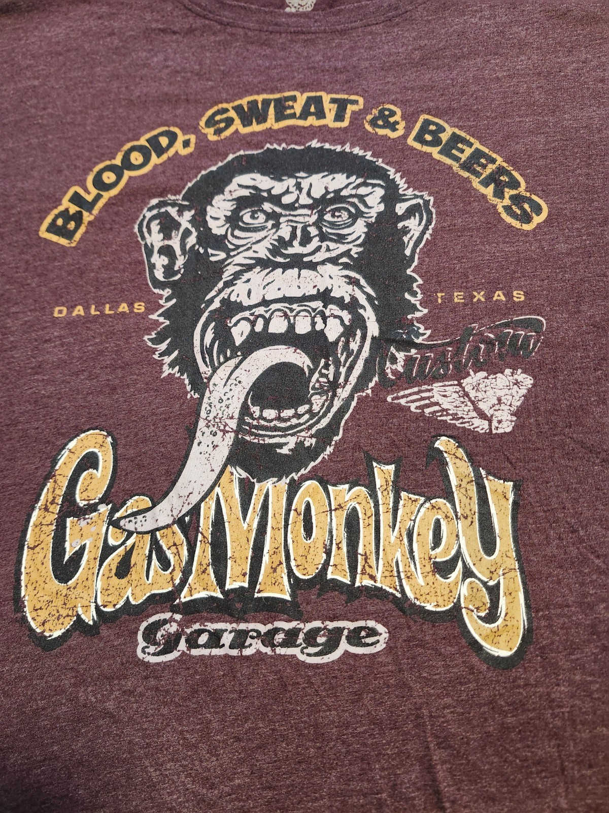 Vintage Style Gas Monkey Garage T-Shirt 4XL