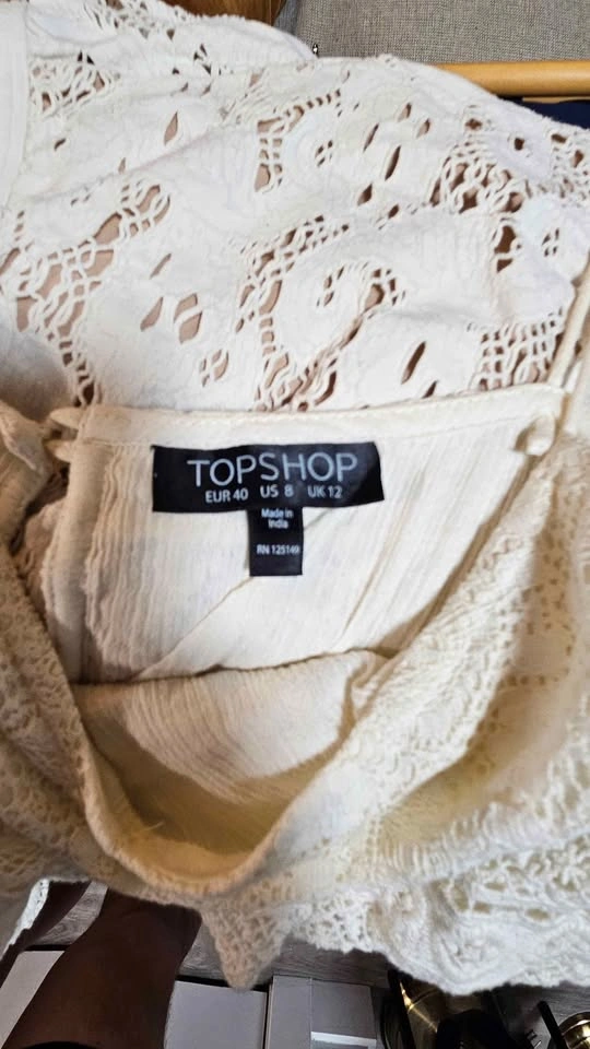 TOPSHOP Cream Lace romper US 8 - photo 3
