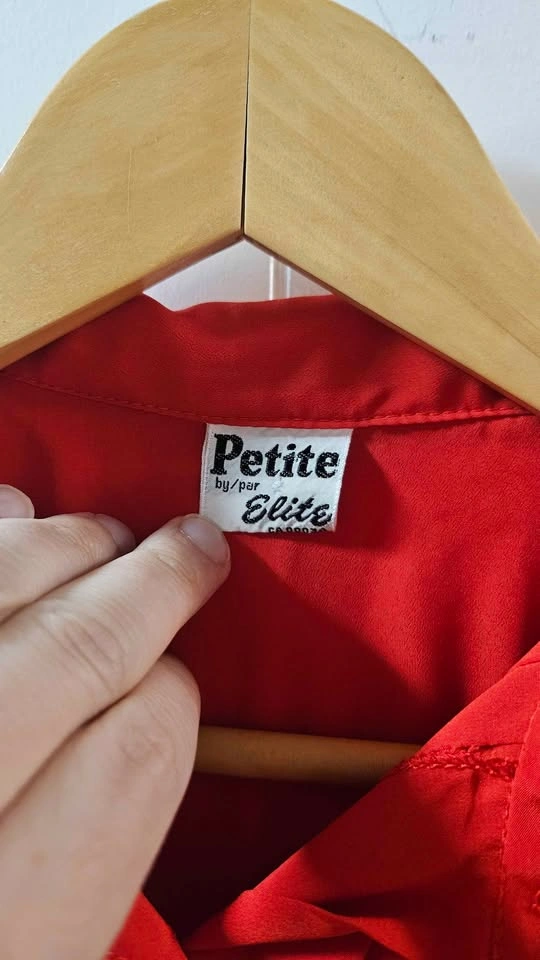 Vintage Red Petite Elite Pleated Blouse - photo 3