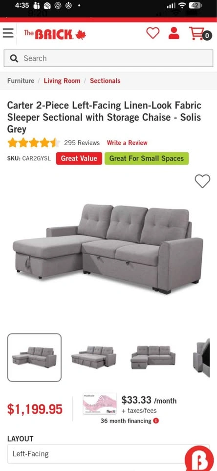 Sectional Sofa Bed - photo 4