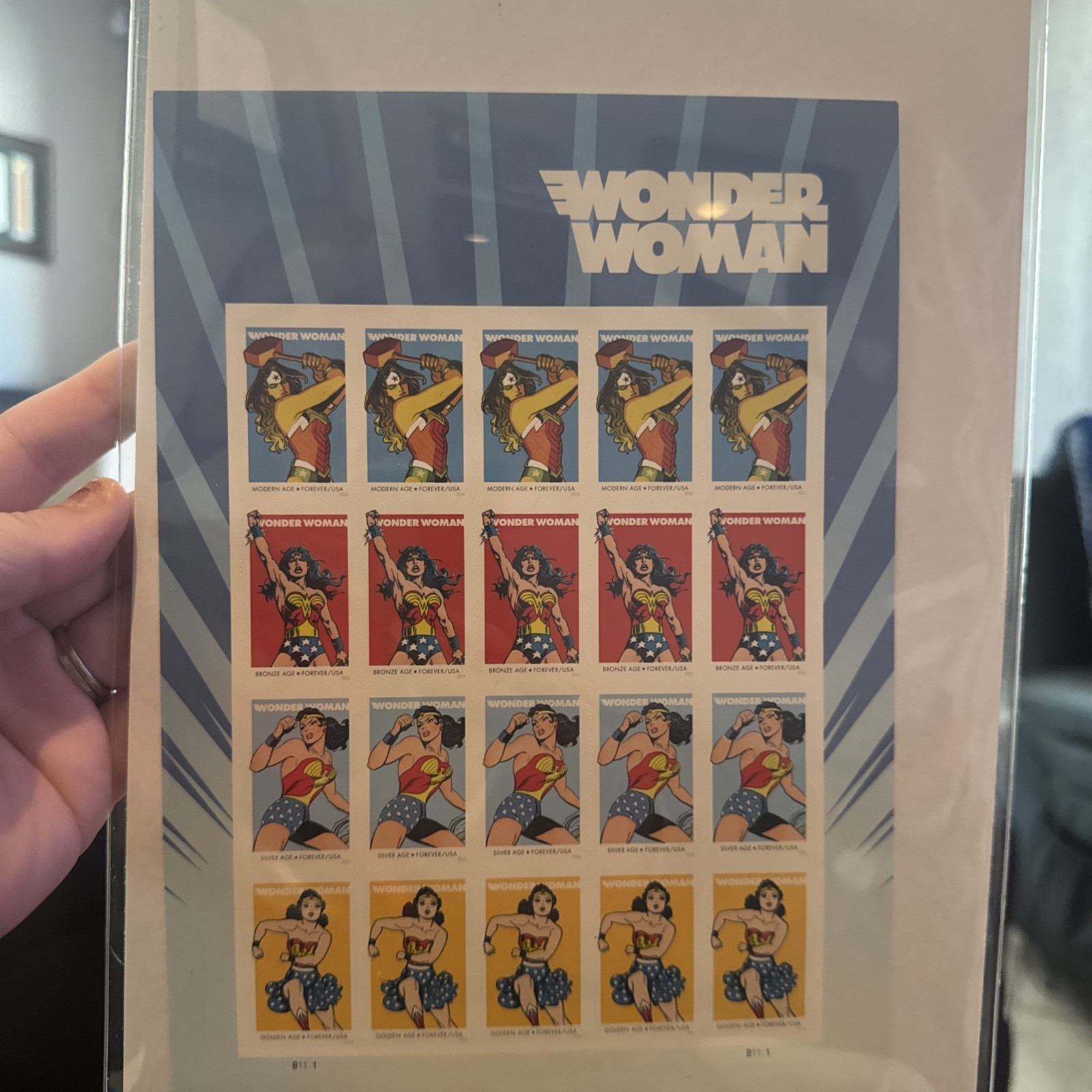 2016 USPS Wonder Woman Forever Stamp Full Sheet (20 Stamps)