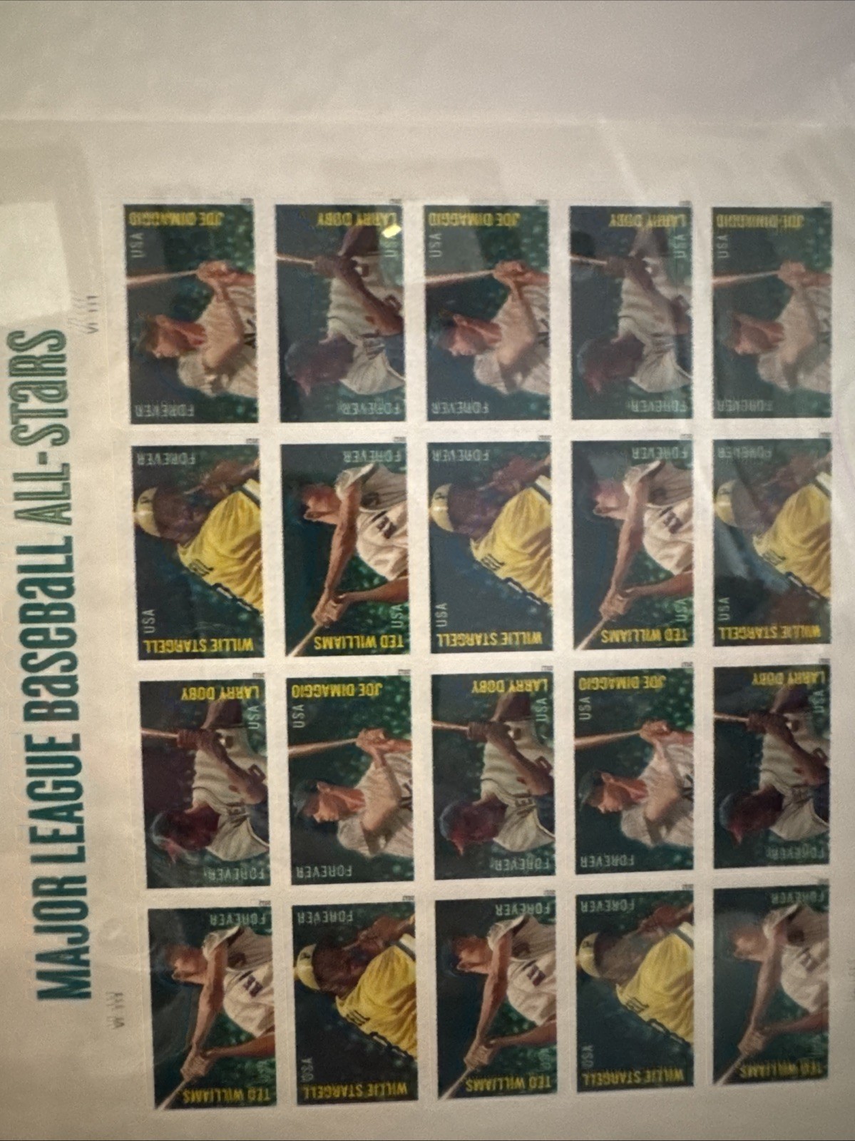 MAJOR LEAGUE BASEBALL ALL-STARS Sheet of 20 Forever Stamps 46967