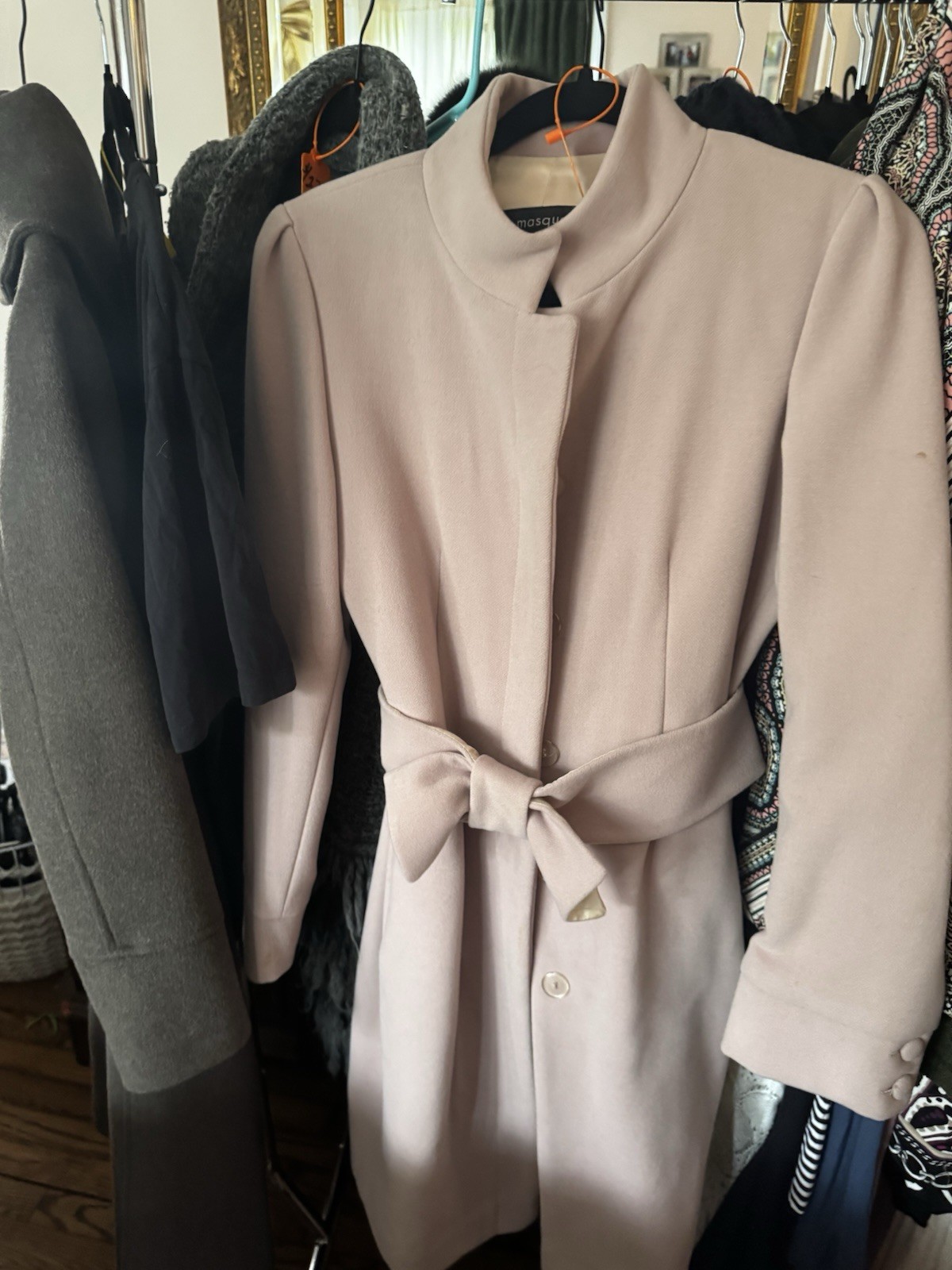 Masque Women's Wool Blend Coat Pink