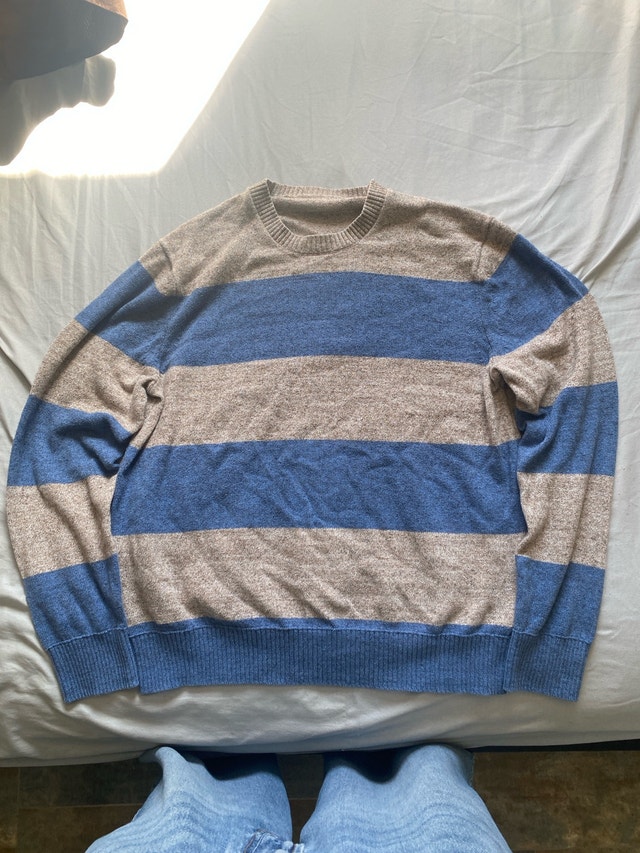 Striped Wool Blend Sweater
