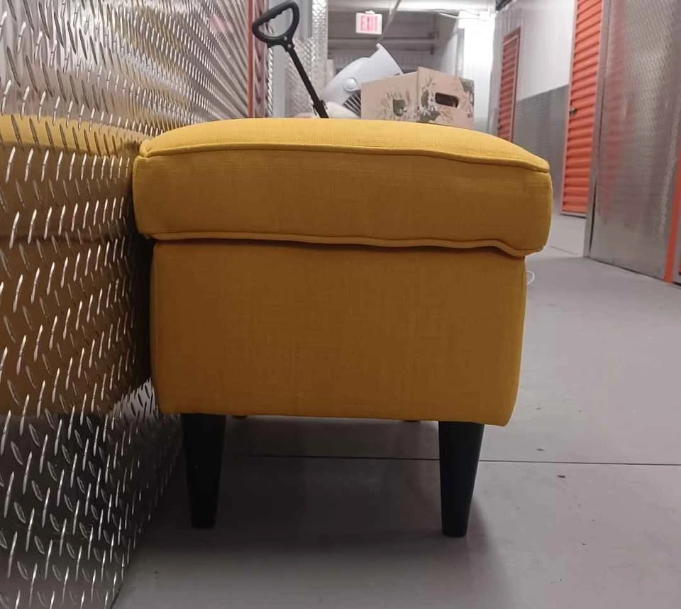IKEA STRANDMON Yellow Ottoman Footstool - photo 3