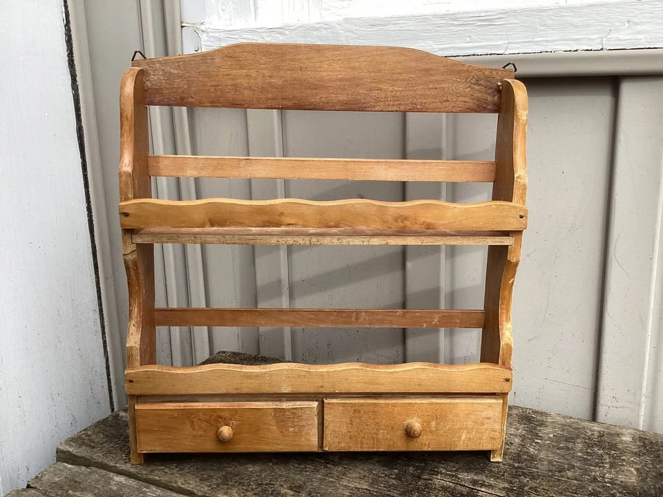 Vintage Retro Spice Rack with 12 Glass Jars - photo 5