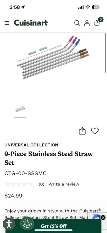 Cuisinart Straw set - photo 3