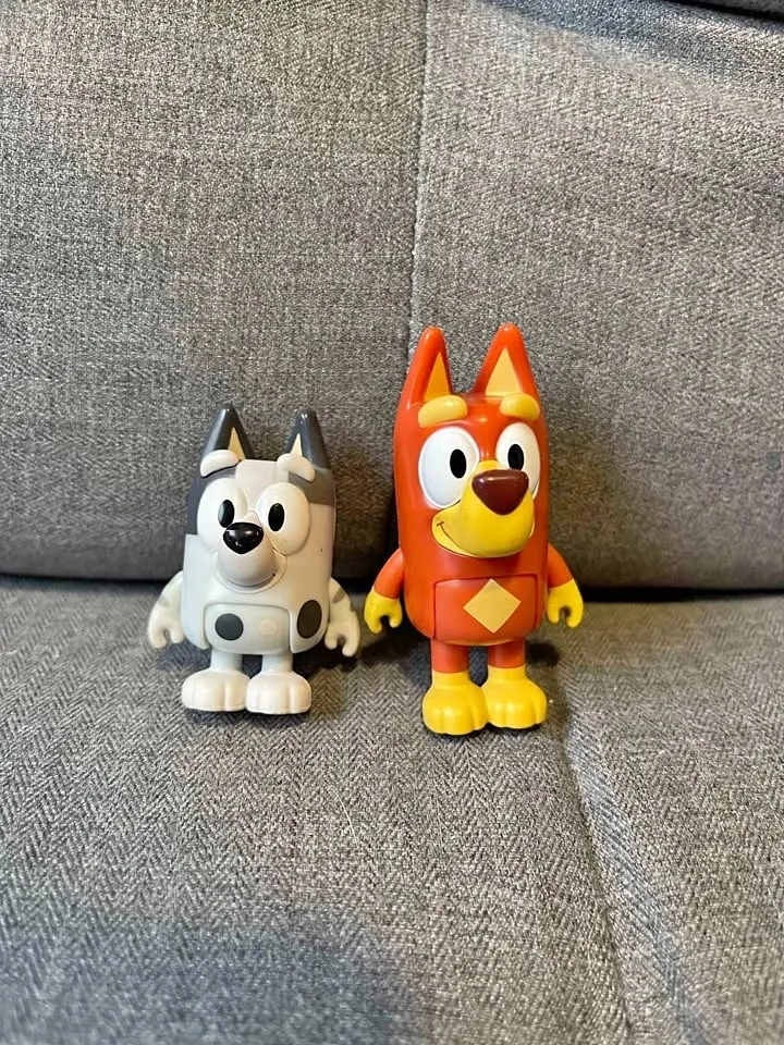 RARE BLUEY Figures Muffin Heeler & Rusty 2" + 3" Figures TV Show