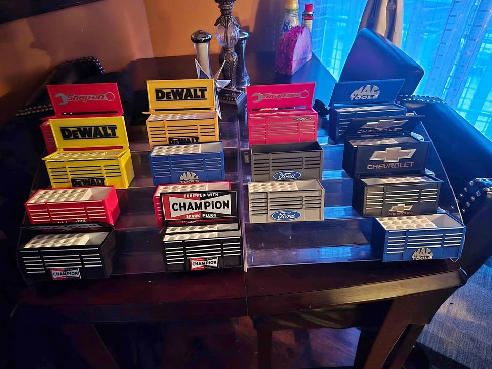 Custom made toolbox pen holders