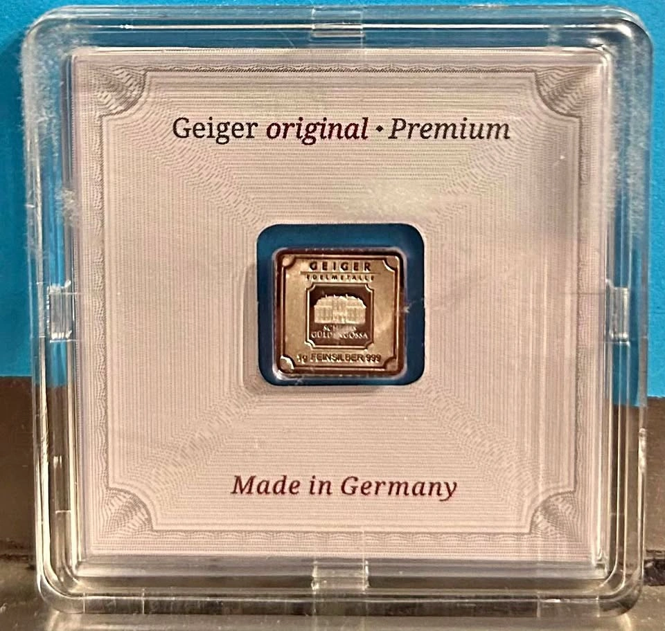Geiger Original Premium 1g Pure Silver Bar