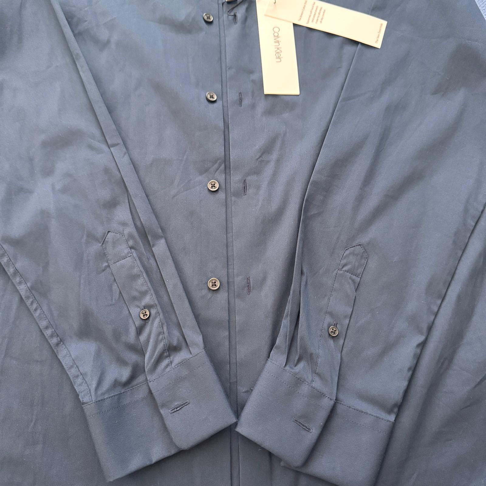 Calvin Klein Men's Long Sleeve Dress Shirt - Navy/Slate Blue - N - photo 2