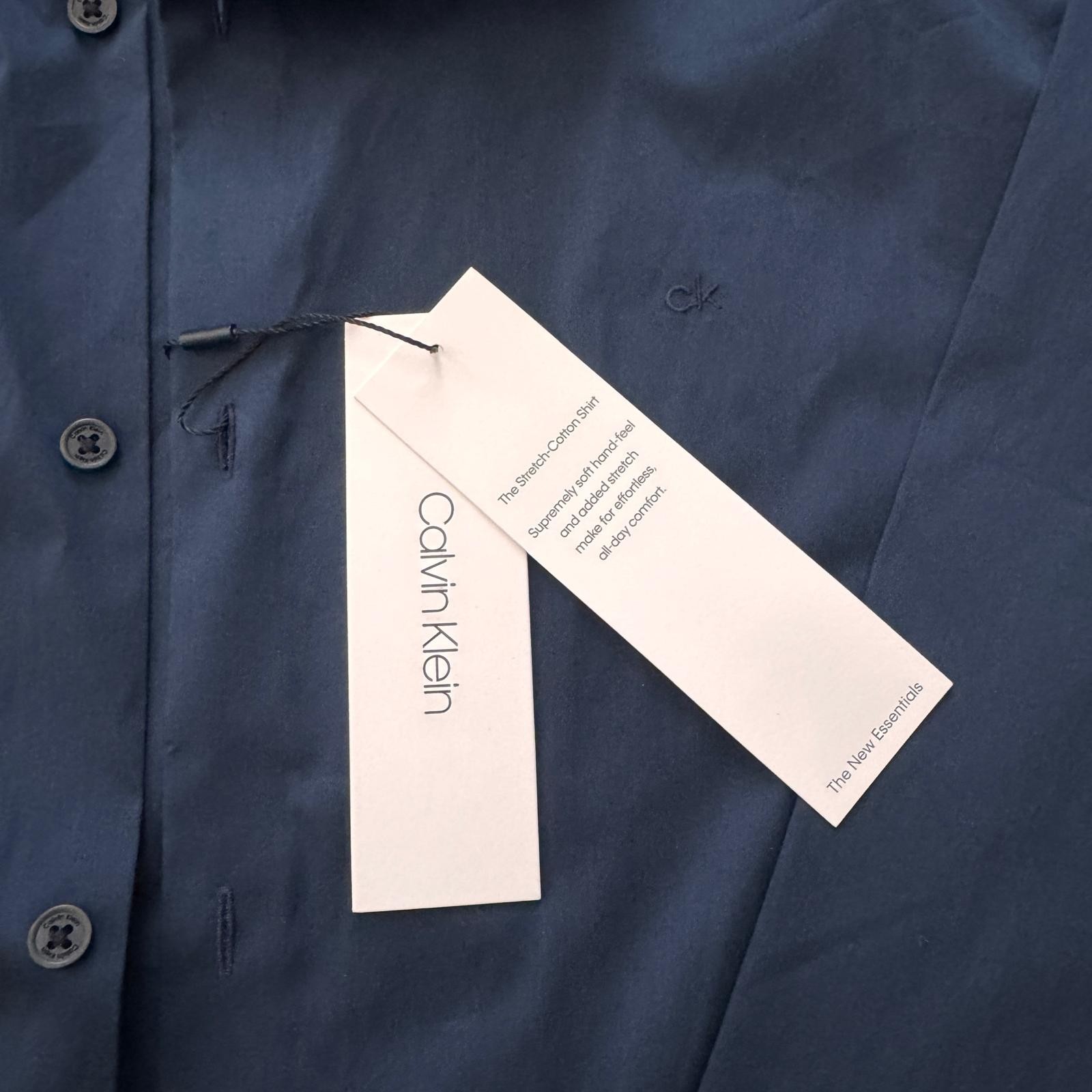 Calvin Klein Men's Long Sleeve Dress Shirt - Navy/Slate Blue - N - photo 3