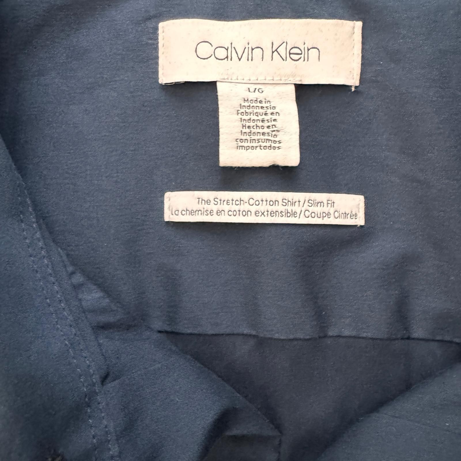 Calvin Klein Men's Long Sleeve Dress Shirt - Navy/Slate Blue - N - photo 4