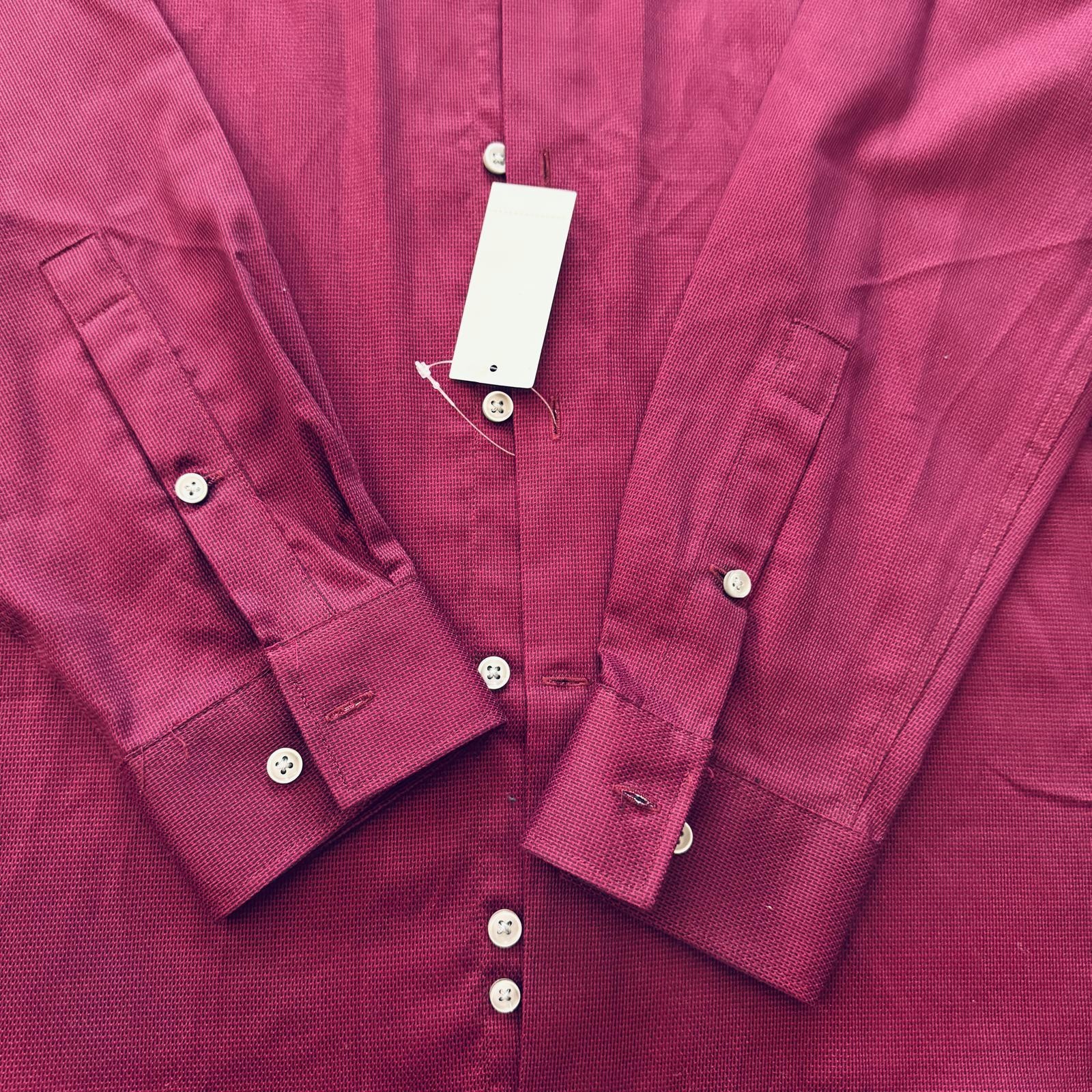 Michael Kors Men's Burgundy Dress Shirt - L NWT - photo 2