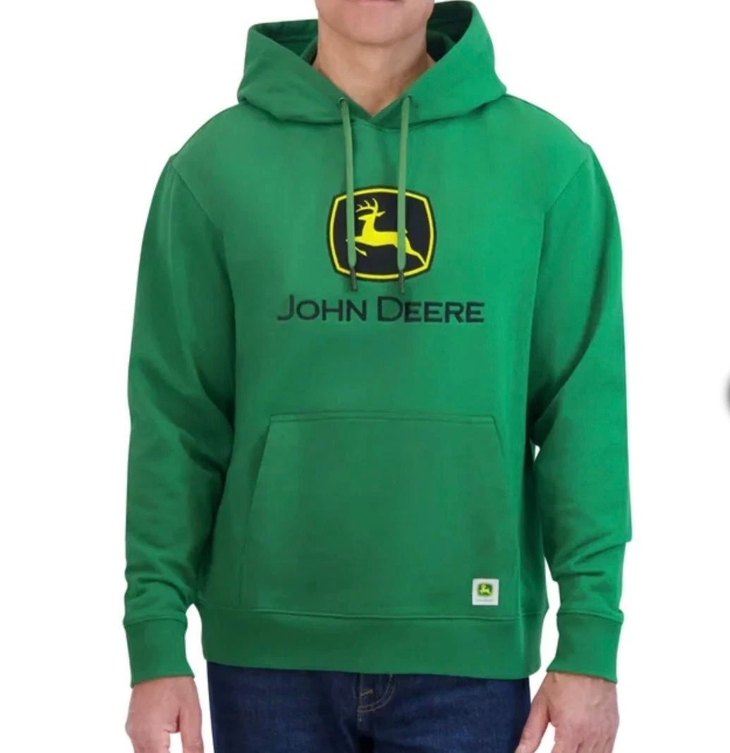 John Deere Men's Fleece Embroidered Hoodie - New