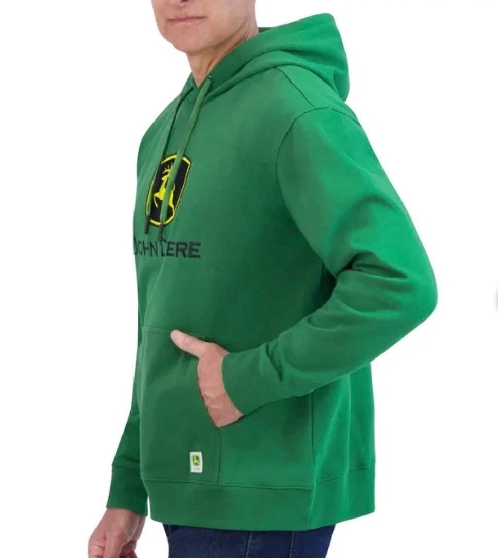 John Deere Men's Fleece Embroidered Hoodie - New - photo 2